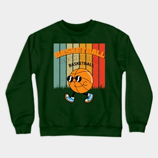 Funny Vintage Basketball Art Crewneck Sweatshirt